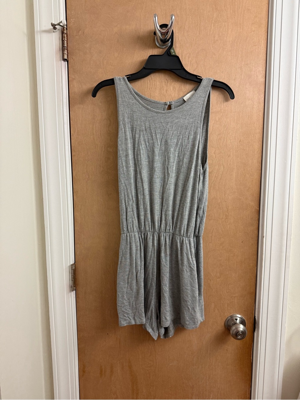 Dee Elly Soft Short Romper in Heather Gray Sz S